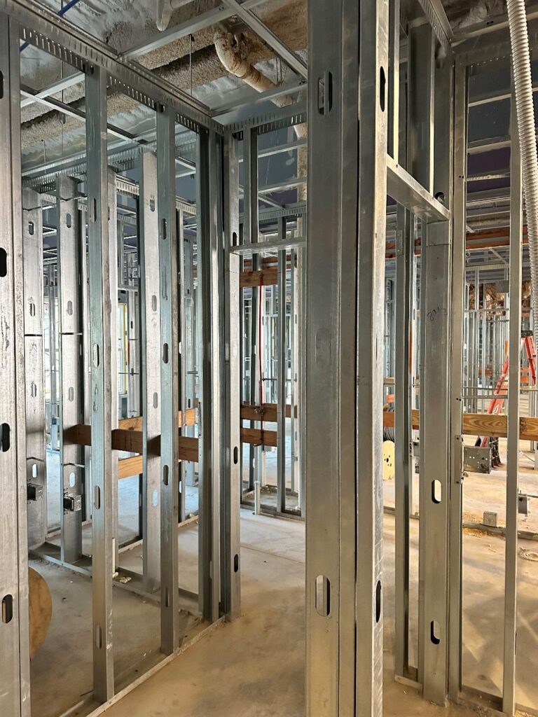steel framing 3 Steel Stud Framing & Insulation